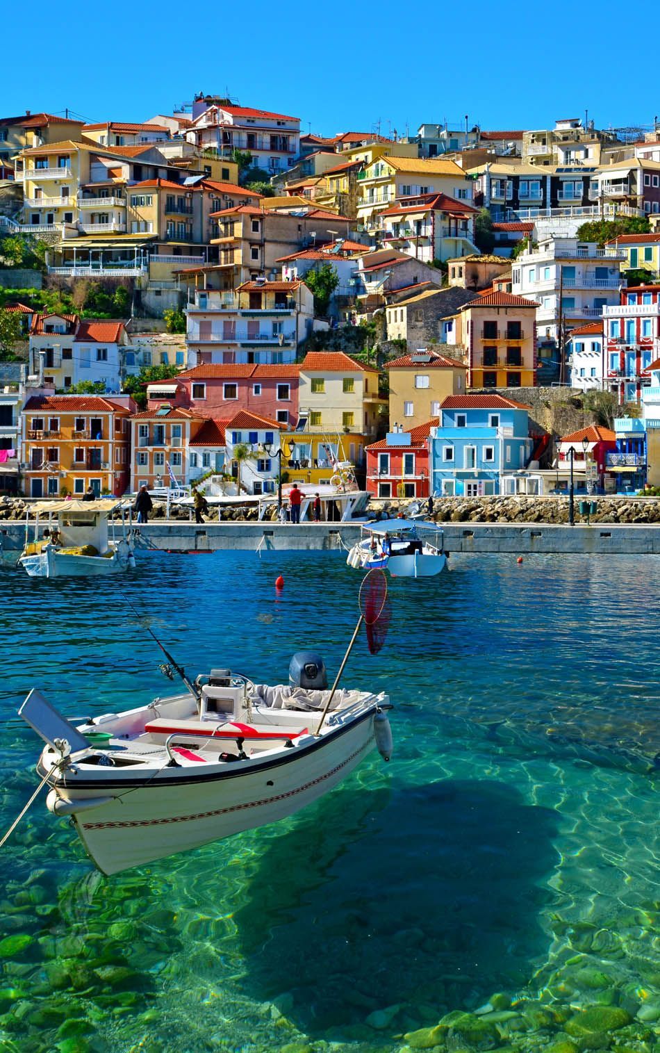 Colorful boat in Parga, Greece | 25 Gorgeous Pictures Of Greece That Will Take Your Breath Away