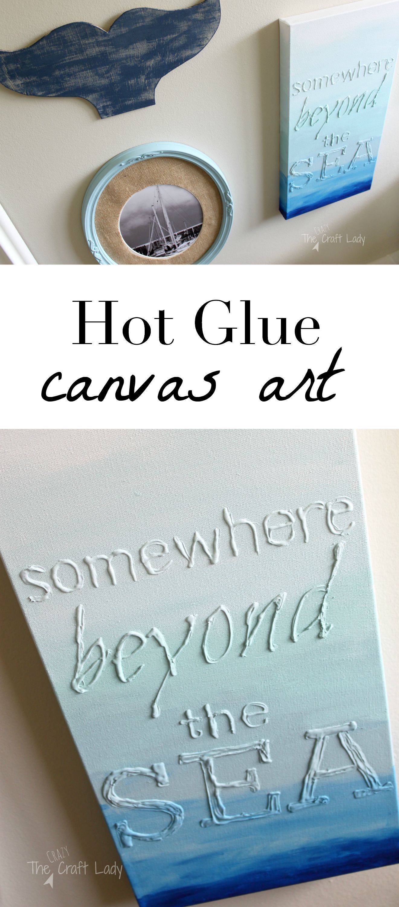 DIY Hot Glue Canvas Art