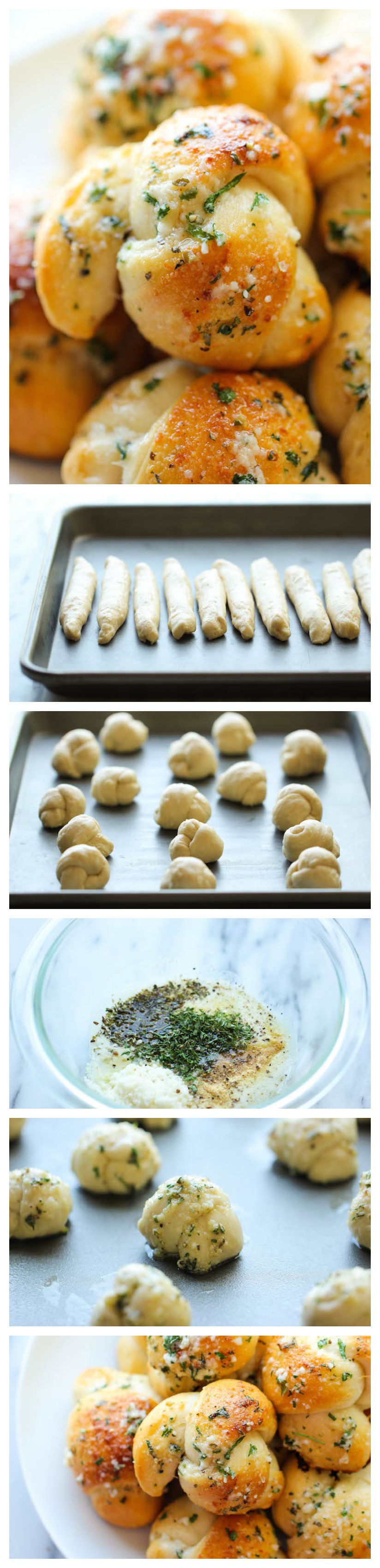 Easy Garlic Parmesan Knots from @Michele Morales Howard Delicious