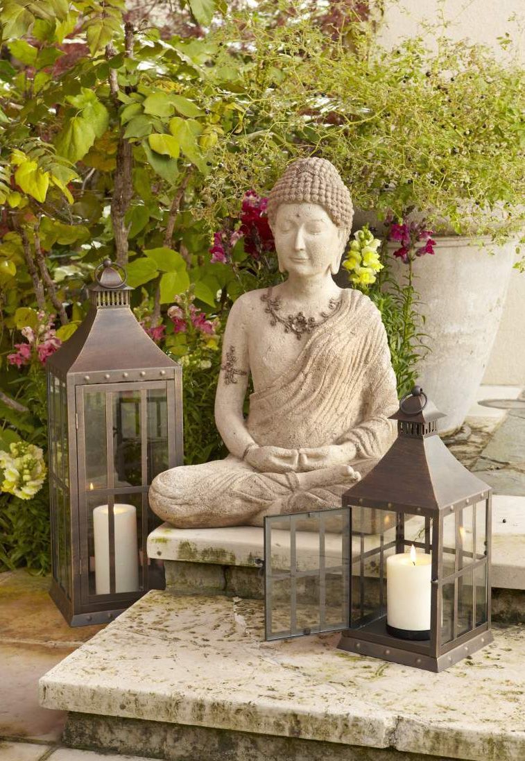 Foster serenity in your garden with Pier 1 Lanterns and Buddhas