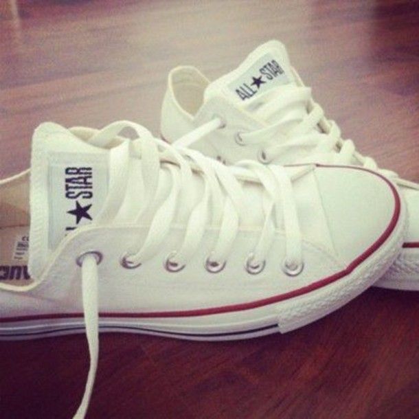 girls in white low shoe converse | gzqe46-l-610×610-shoes-white-converse-all-star-red-laces-low-top