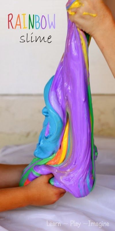 How to make rainbow slime for sensory play – Isn’t it gorgeous?