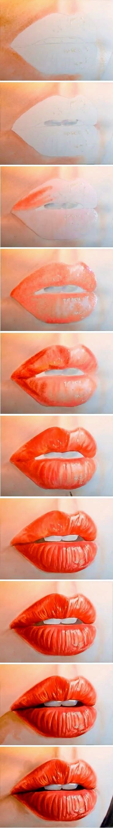 How to paint a realistic mouth in watercolor–video tutorial!