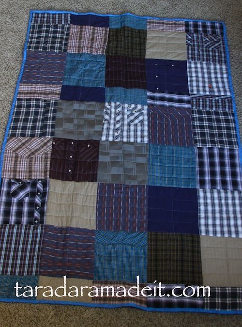 I want to do this with my Grandpa’s old shirts. You have to see what this quilter did on the underside of this quilt! Talk about