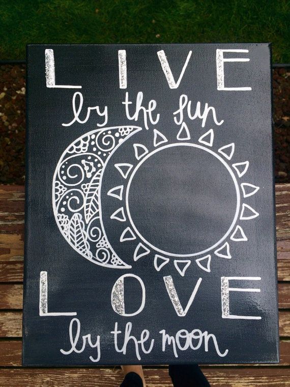 Live by the Sun Love by the Moon Canvas by RightBrainedCanvas