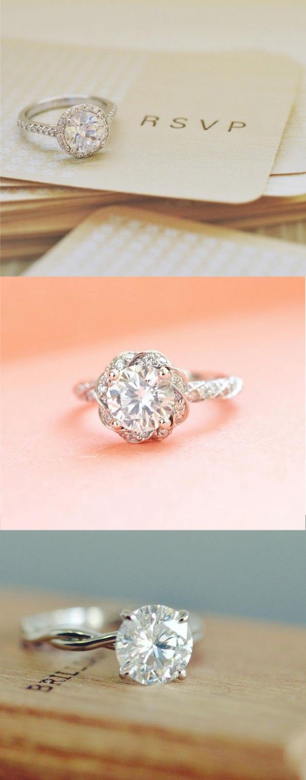 Love the elegant detail of these stunning diamond engagement rings.