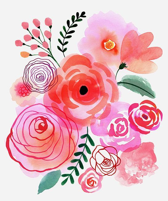Margaret Berg Art: Pink+Blooms | Flowers | watercolor | floral design