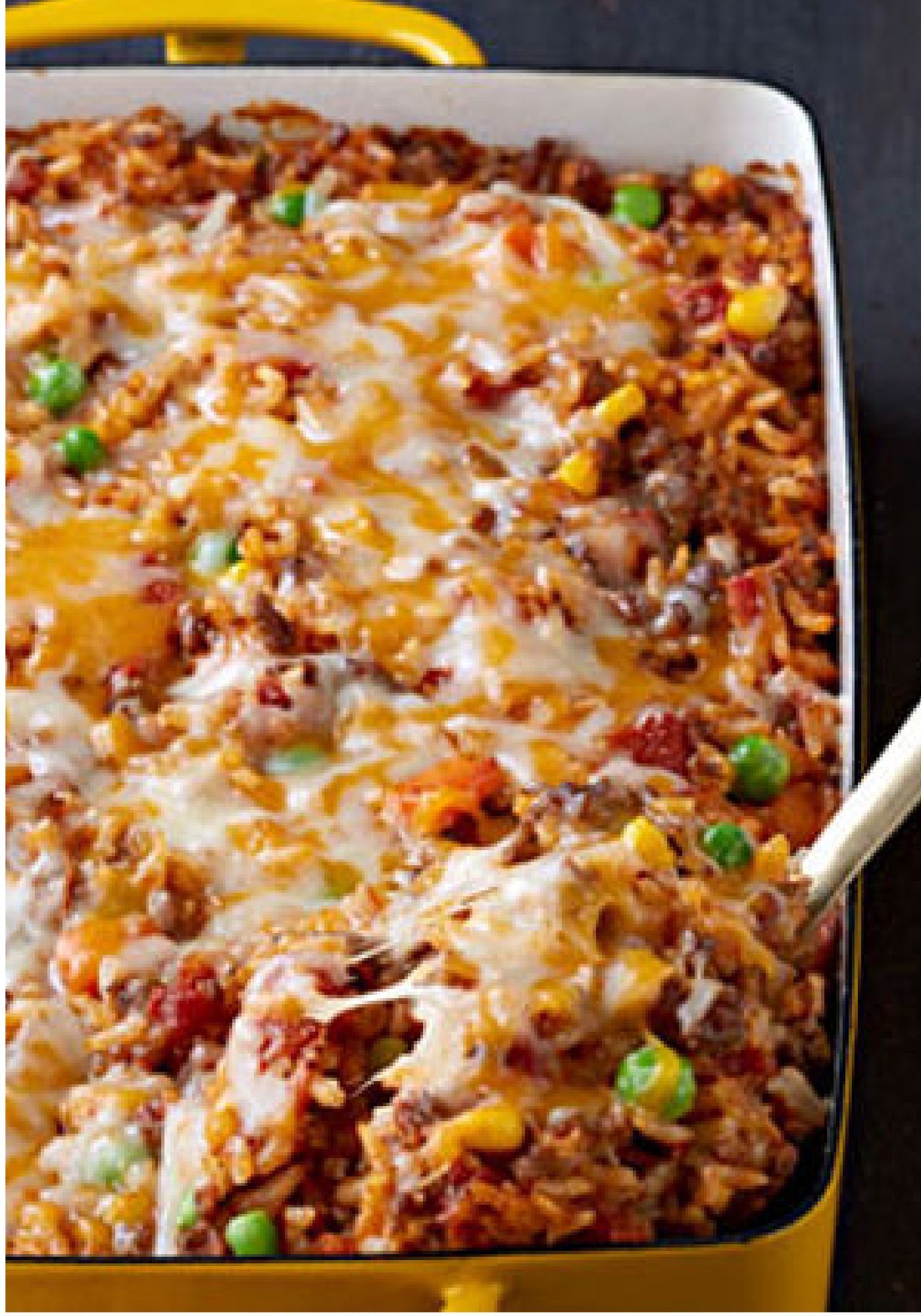 Mexican Beef and Rice Casserole – Here’s a tasty—and Healthy Living—way to make a pound of ground beef serve eight: a