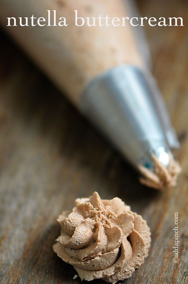 Nutella Buttercream Frosting Recipe – Goodness, this is so good on cake, cookies and more!
