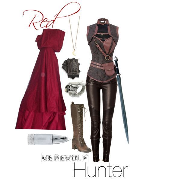 Red Riding Hood: Werewolf Hunter- like the idea of riding boots and a moon necklace