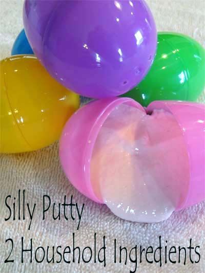 silly putty, this only calls for 2 ingredients that you already have at home.