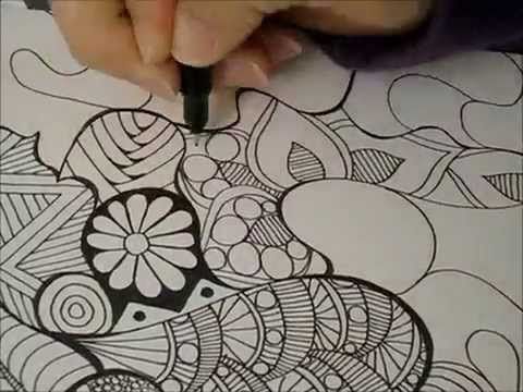Tangled Doodle Art in Time-Lapse by Heidi Denney zentangle zendoodle sharpie art