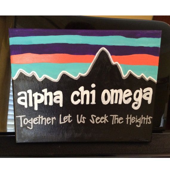 These hand made canvases are perfect gifts for girls in a sorority! Give them to your future sorority littles or to your bigs!