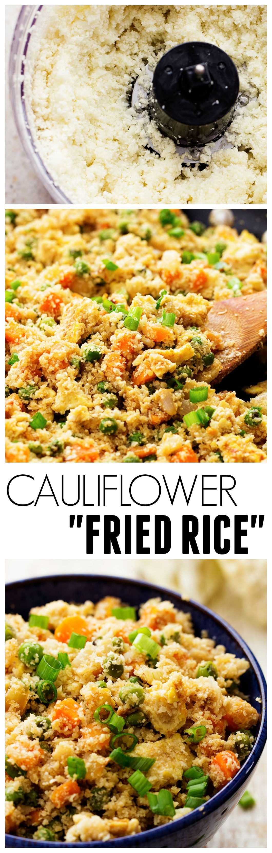 This Cauliflower Fried Rice looks and tastes exactly like fried rice! But SO much healthier for you!