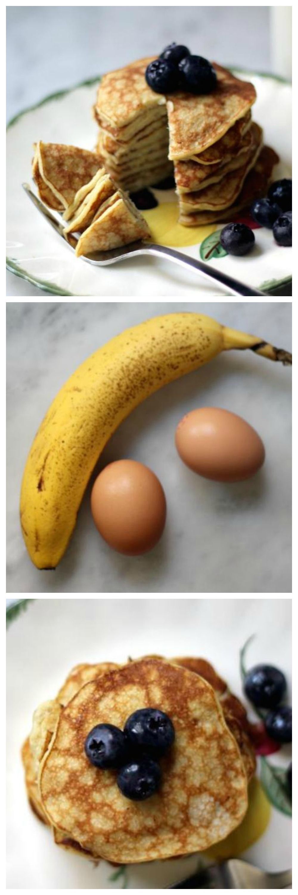Try this 2 ingredient banana pancake breakfast recipe!