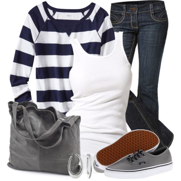 VANS Striped Top, created by wishlist123 on Polyvore
