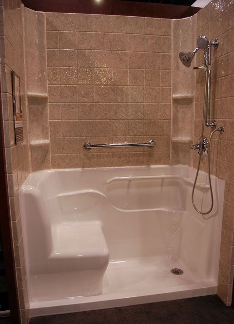 walk in showers for seniors | … their most popular products is the seated safety shower (shown above