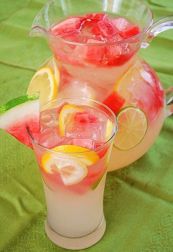 When you have a party by the pool impress your company with Watermelon Lemonade