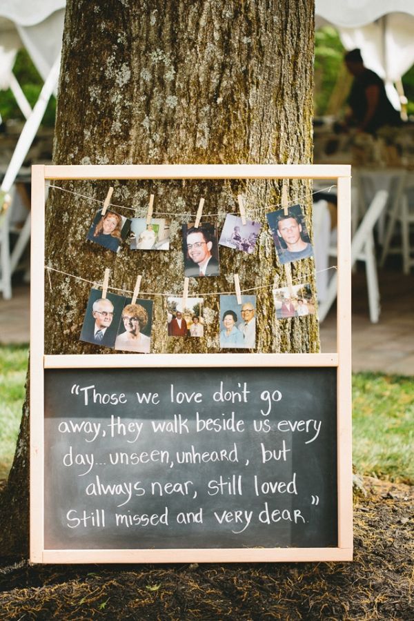 With the wedding photos! Such a cute idea to honor the ones we love who can’t be with us on out special day!