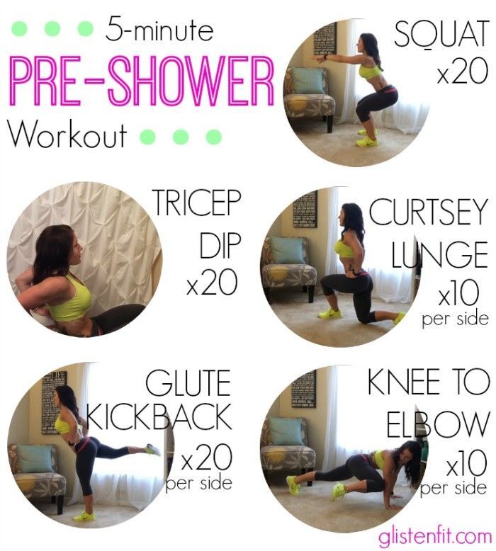 5-Minute Pre-Shower Workout : Glisten Fit