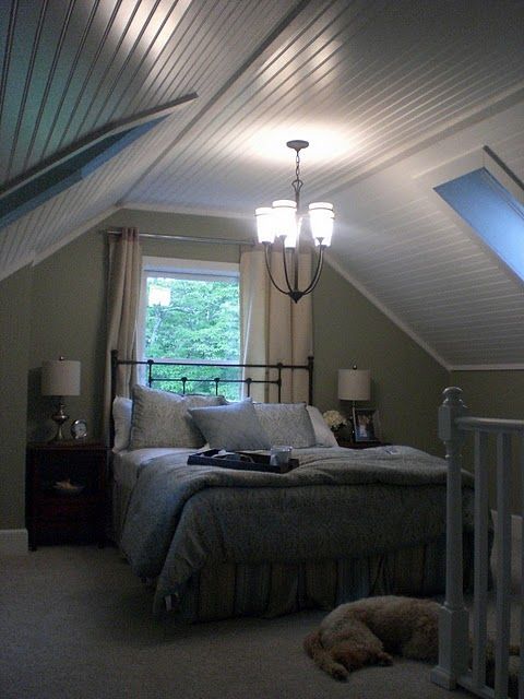attic bedroom – how to the paint walls…in case we are ever cozy bungalow owners again someday!
