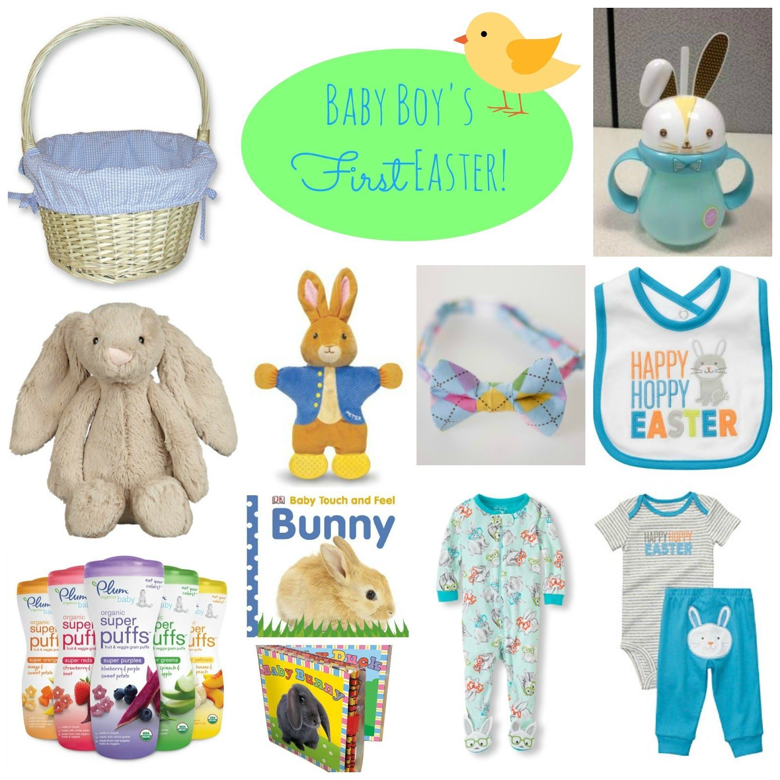 Baby Boy’s First Easter Basket Ideas (with links for purchasing!)