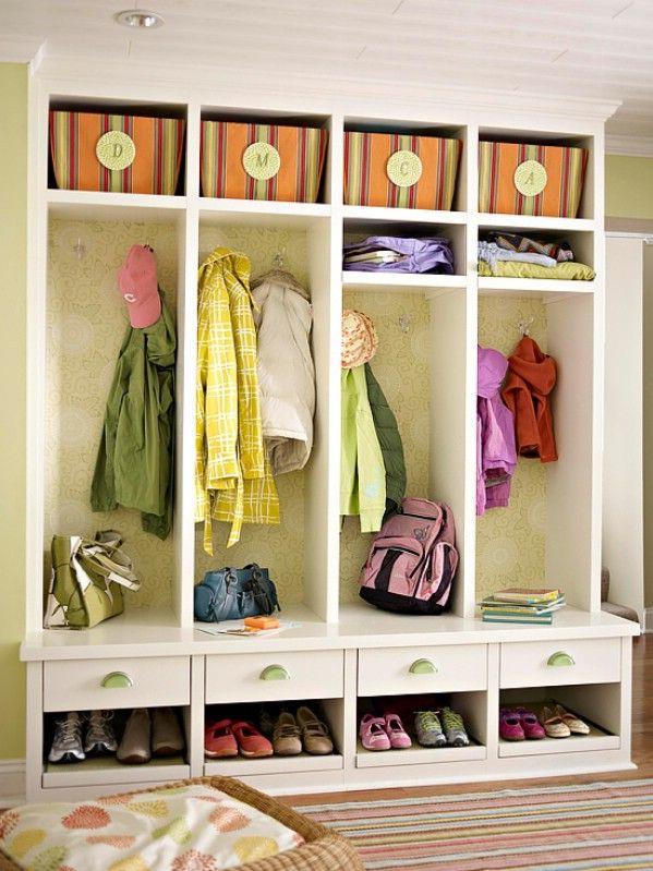Build a Mud Room -   Brilliant Garage Organization ideas that will make life easier. Great ideas, tips, tutorials for insanely easy garage