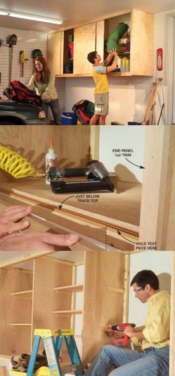 Install Cabinets -   Brilliant Garage Organization ideas that will make life easier. Great ideas, tips, tutorials for insanely easy garage