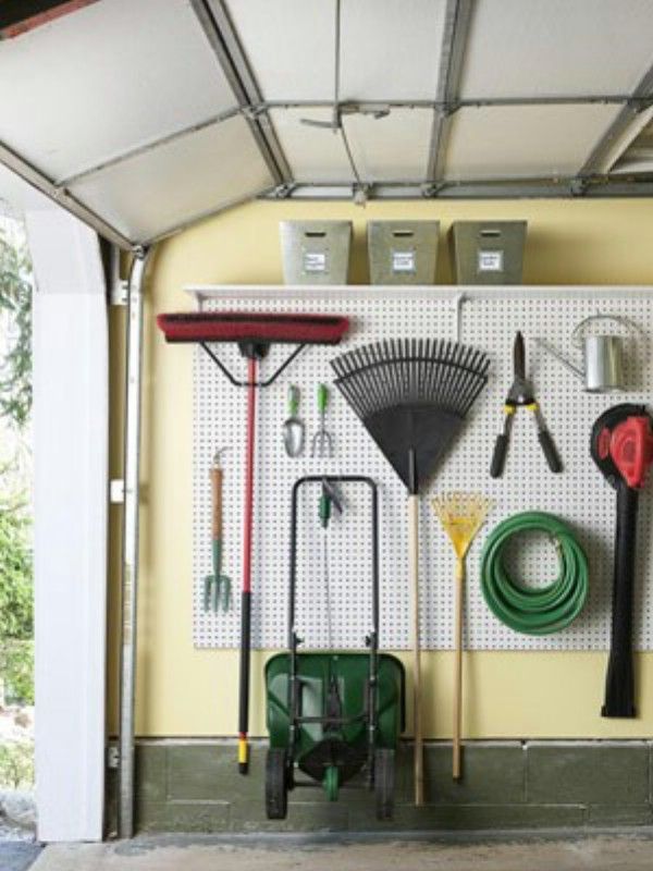 Use a Pegboard to Make Space -   Brilliant Garage Organization ideas that will make life easier. Great ideas, tips, tutorials for insanely easy garage