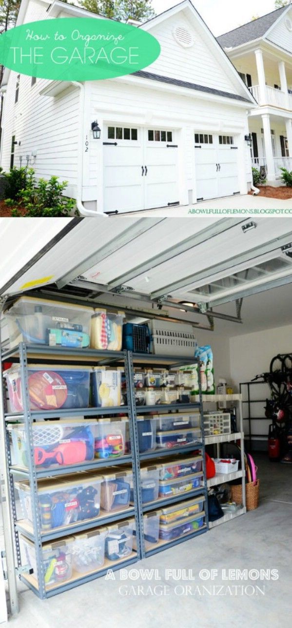 Hanging, Boxing and Sorting -   Brilliant Garage Organization ideas that will make life easier. Great ideas, tips, tutorials for insanely easy garage