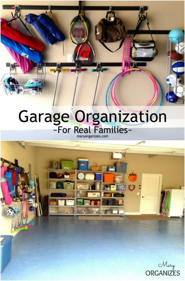 Garage Organization for Real Families -   Brilliant Garage Organization ideas that will make life easier. Great ideas, tips, tutorials for insanely easy garage