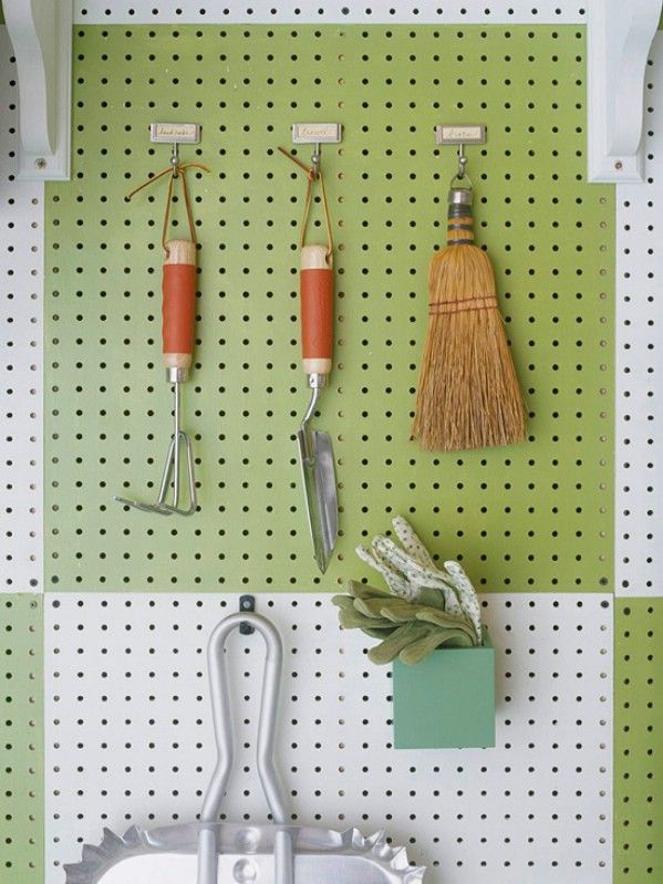 Use Nylon Tool Holders -   Brilliant Garage Organization ideas that will make life easier. Great ideas, tips, tutorials for insanely easy garage