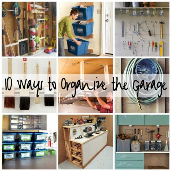 10 Ways to Organize the Garage -   Brilliant Garage Organization ideas that will make life easier. Great ideas, tips, tutorials for insanely easy garage