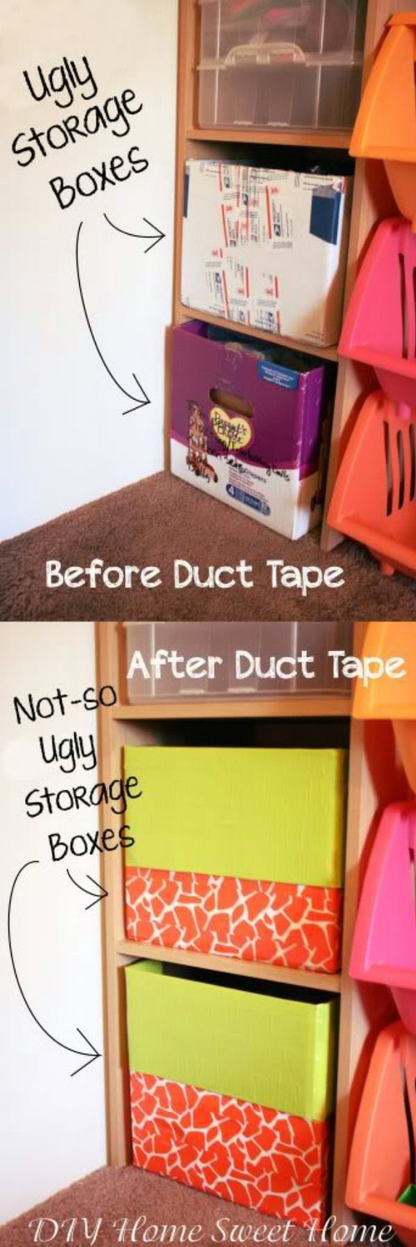 Use Colorful Duct Tape -   Brilliant Garage Organization ideas that will make life easier. Great ideas, tips, tutorials for insanely easy garage
