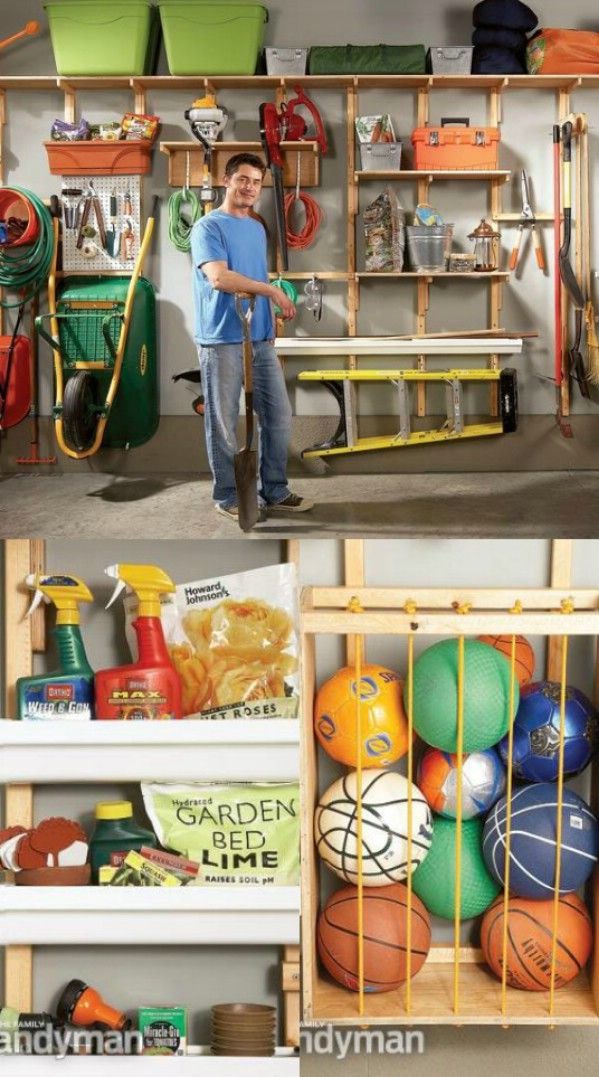 Utilize Wall Space for Storage -   Brilliant Garage Organization ideas that will make life easier. Great ideas, tips, tutorials for insanely easy garage