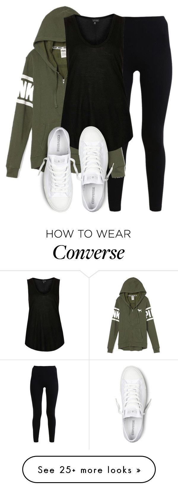 By littlemixmakeup on Polyvore featuring American Apparel, Victoria’s Secret, Topshop and Converse