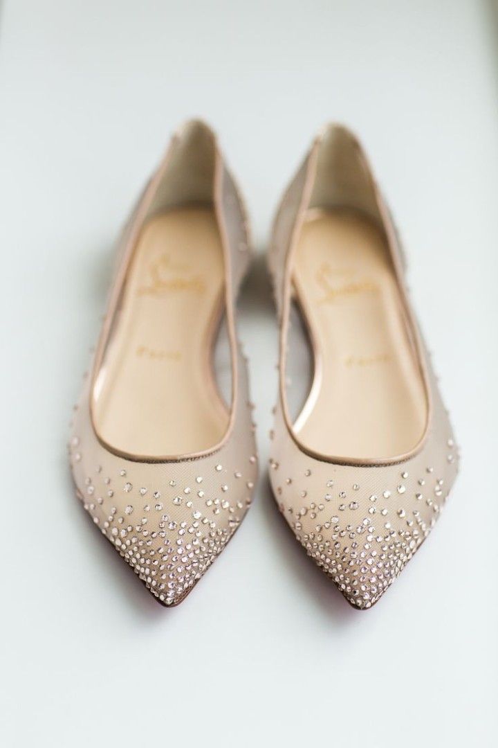 Cutest Flat Wedding Shoes for the Love of Comfort and Style – Shoes: Christian Louboutin | Photography: Ann & Kam Photography