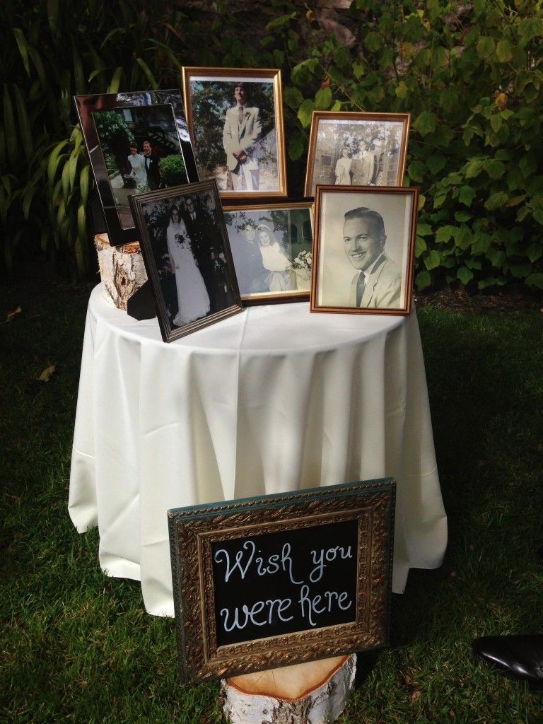 DIY Wedding “In Memory of” Idea to remember loved ones that have passed.