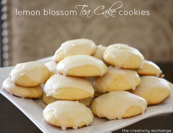 Easy Lemon Blossom Tea Cake Cookies {The Creativity Exchange}