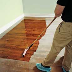 For the current house How to Refinish Wood Floors (without sanding) I’ll be glad i repinned this one day….