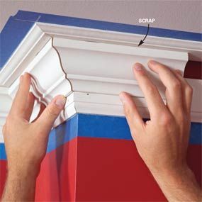 How to install crown molding. Still need to do this in our main bath
