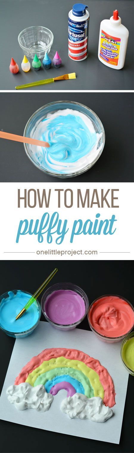 How to Make Puffy Paint – This was such a fun and EASY craft for the kids to do! They loved the texture and had so much fun mixing