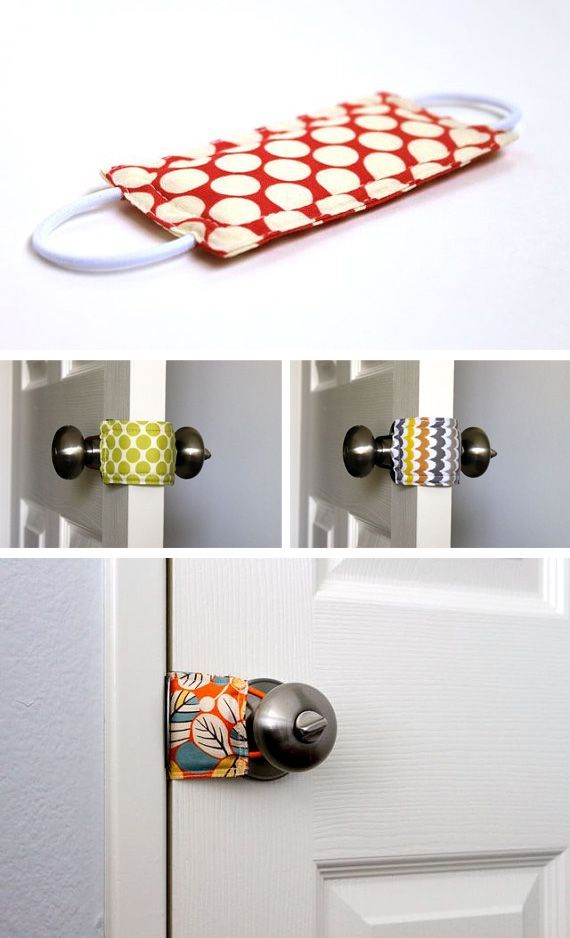 I need to make one of these for every room upstairs….   Close interior doors silently in Accessories for bath, bedding, feeding