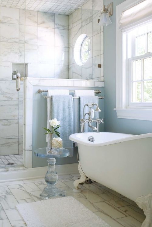 I wonder if this could work with our new space? Fabulous Master Bathroom Ideas | Decozilla