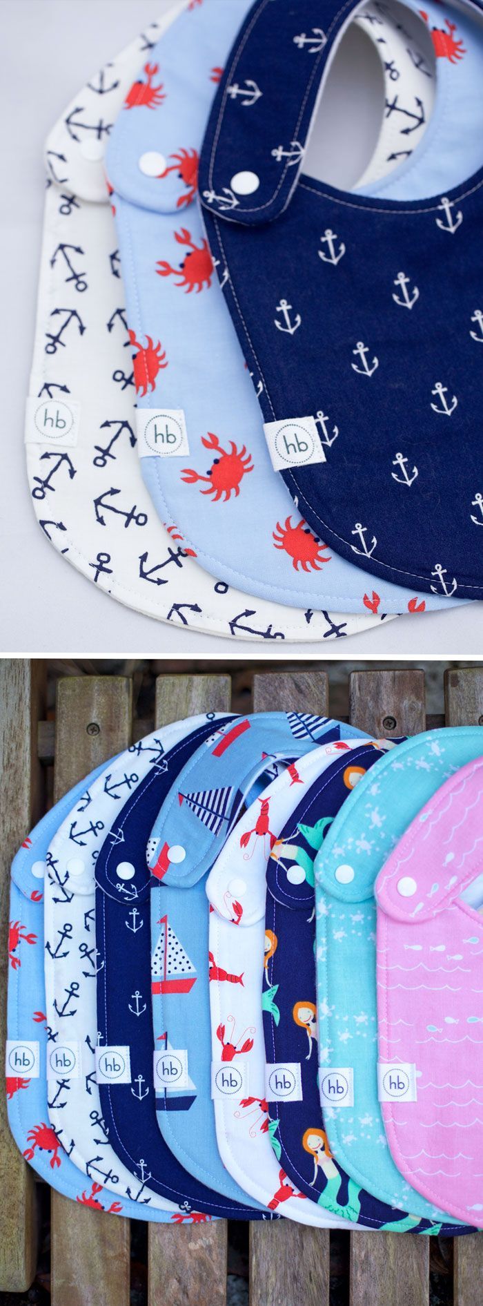 NAUTICAL COLLECTION Charlie Bibs | Hemming Birds Boutique. Durable, Modern and Fashionable for your little one! Also make great
