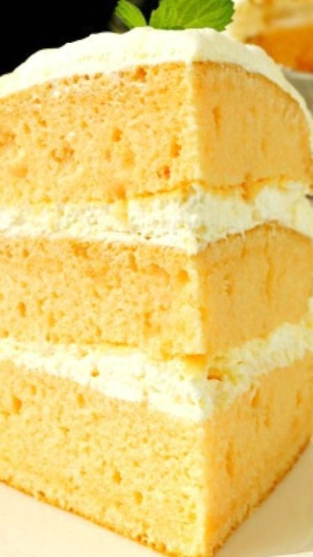 Orange Cream Cake with Cool Whip Pudding Frosting light and fluffy ~ Tastes like a big Push Up Ice Cream Pop