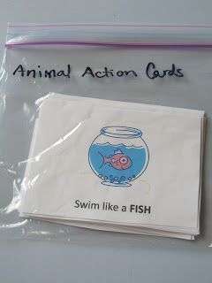 Pinning with Purpose: Kid Exercise/Action Cards
