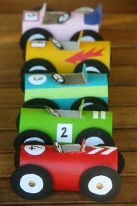 recycled paper roll crafts | racecars 200×300 20  Crafts for Kids to Make from Recycled Items