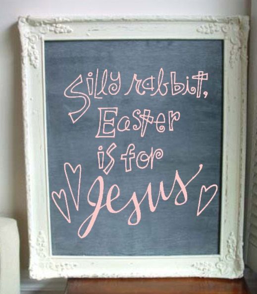 Silly Rabbit Easter is for Jesus. Religious Custom Vinyl Wall Decal by WelcomingWalls, $10.00