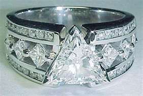 trillion cut diamond ring love it